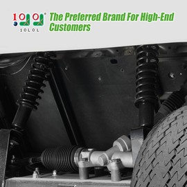 10L0L Heavy Duty Coil Front Rear Shock Absorber Kit for EZGO TXT, Medalist, Marathon, ST350 1994-up Gas or Electric Golf Cart, OEM# 70630-G01 (Black)