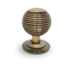 Antique Brass Knobs - Beehive Design - Iron Drawer, Vanity,