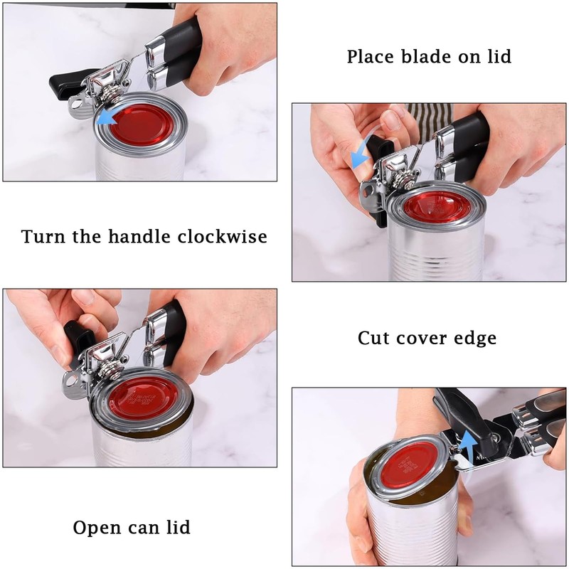 Can Opener, 3 in 1 Stainless Steel Tin Openers with