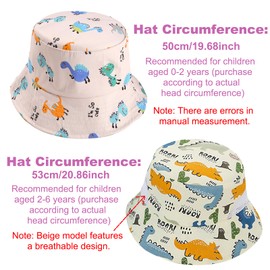 BSITSSS Unisex Sun Hat Baby Children 2 Pieces Fishing Hat Summer Hat for Girls Boys Sun Hat with Chin Strap, 2 pieces.
