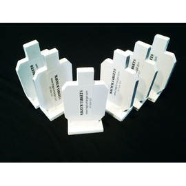 6in IDPA Knock-Over Shooting Targets - 3/8in AR500 Steel - 6pc Rifle Target Set