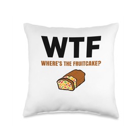 Christmas Fruitcake Matching Gifts Funny Christmas Fruitcake Throw Pillow, 16x16, Multicolor