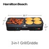 Hamilton Beach 3-in-1 Electric Indoor Grill + Griddle, 8-Serving, Reversible