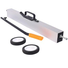 Tzou Quick Release Magnetic Sweeper Rolling Magnetic Sweeper with Wheels Adjustable Magnetic Pickup Sweeper Heavy Duty Magnetic Pickup Sweeper with Large Capacity for Nails Screws Collection