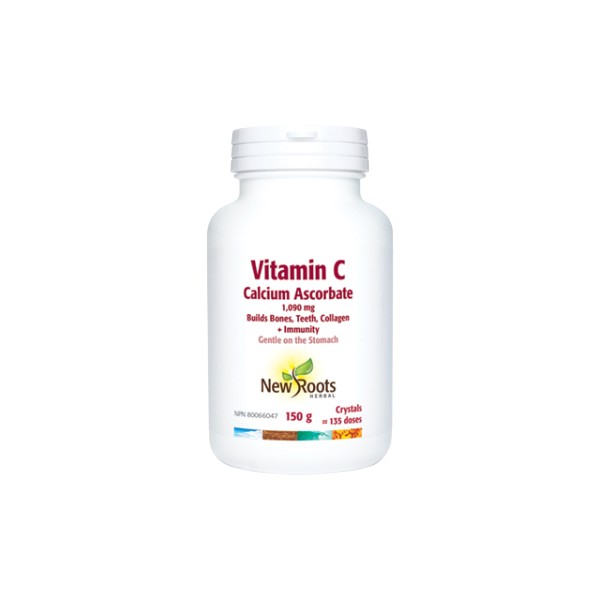 New Roots Vitamin C Calcium Ascorbate 1090mg - 150g