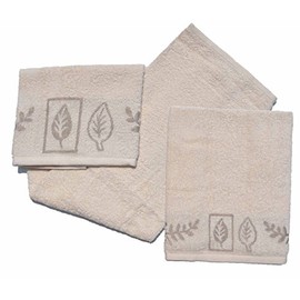 Casatessile Edera Pair of Cotton Terry Towels Set of 2 Face and Bidet Bath Towels