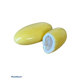 Dulcefina chocolate and Sweets, Italian Almond Confetti Yellow, Thin Shell (Natural, Gluten Free) (1.500 Lbs)