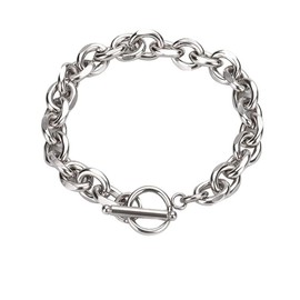 YINKE Bracelet, Men's, Women's, Accessories, Stainless Steel, Mantel, Chain, Silver, Silver, Street Accessory, Hypoallergenic,, One size, Stainless Steel