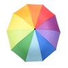 GZYFUVALW Rainbow Color Umbrella 10 Rib Strong Wind Resistant Frame,