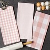 DII Gingham Check Kitchen Collection, Rosa, Juego de Toallas de