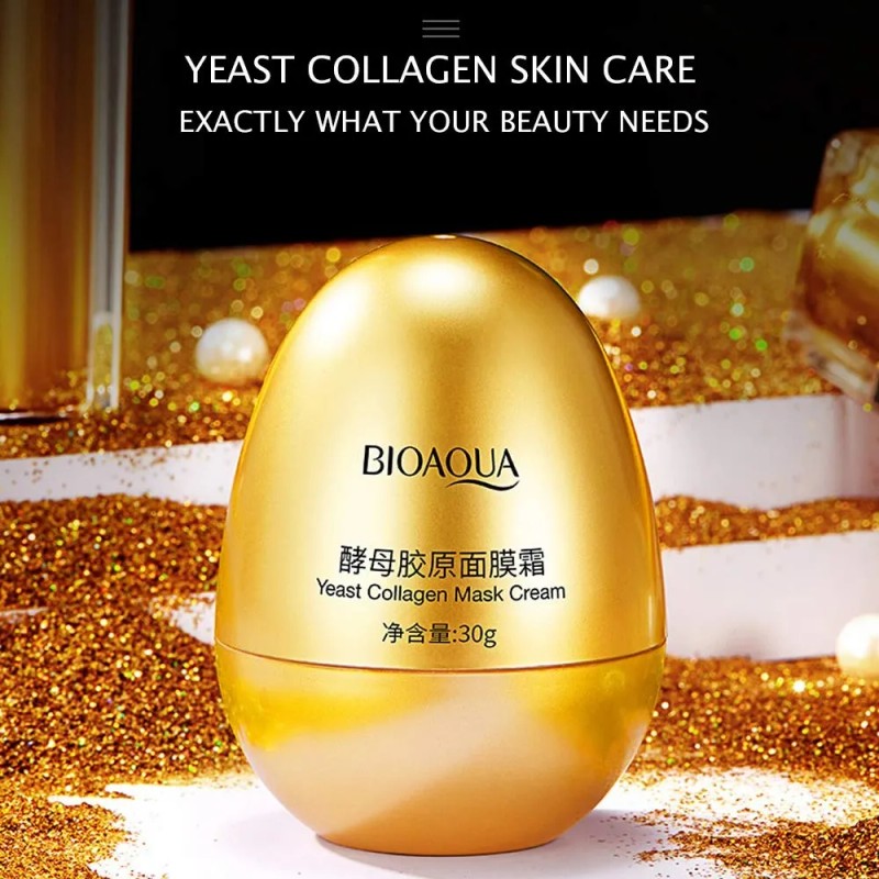 Bioaqua Crema Mascarilla Colágeno Levadura Antiedad Hidrata Todo Tipo De