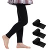 Yitoco Girls' Footlees Tights for Dance Ballet Soft Black Leggings