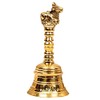 UAPAN Brass Pooja Bell (4 inch_Nandi, Gold)