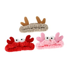 TOVINANNA 3pcs Elastic Stretchy Comfortable Face Washing Hair Hoop Makeup Headwear Random Style