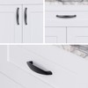 monti hardware | 5 Pack Flat Black 3.75 Inch Hole
