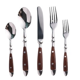 Silverware Set for 4 Classic 20 Piece Flatware Set Elegant 18/10 Stainless Steel Western Cutlery Delicate Utensils for Home Dishwasher Safe Mirror Polished