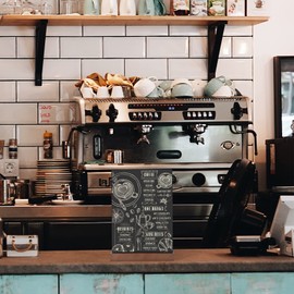 Small Chalkboard Signs 6 X 8 Inch Tabletop Blackboard Chalk Board Signs with Stand Food Signs Menu Board for Buffet Kitchen Restaurant Party Decoration Home Message -3 Pack