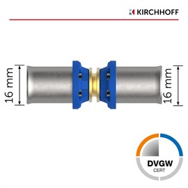 KIRCHHOFF MSVR Pipe, Set of 5, Press Fitting 16 mm, Aluminium Composite Pipe, for Heating, Underfloor Heating, DVGW Certified, Suitable for Drinking Water, Made in Europe, Pack of 5