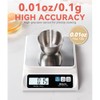 BOMATA 0.1g High Precision Food Scale, USB Rechargeable, 13lb Digital