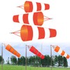 ZYWUOY 1Pcs Airport Windsock, Red+White Windsock Rip-Stop Polyester Wind Measurement