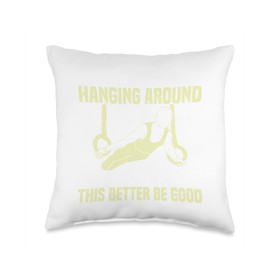 Ring Gymnast Stuff Ring Straps Equipment Ring Gymnastics Throw Pillow