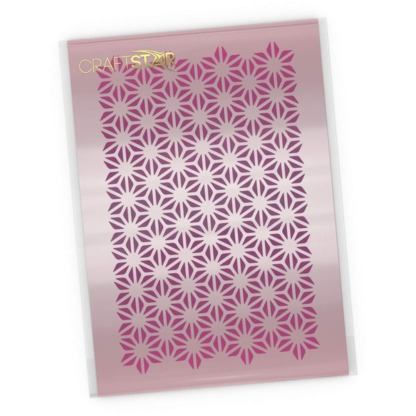 CraftStar Asanoha Pattern Stencil - Japanese Pattern Craft Template