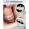 ohyeahlady Wedding Garters for Brides 2Pcs Floral Lace Bridal Garter