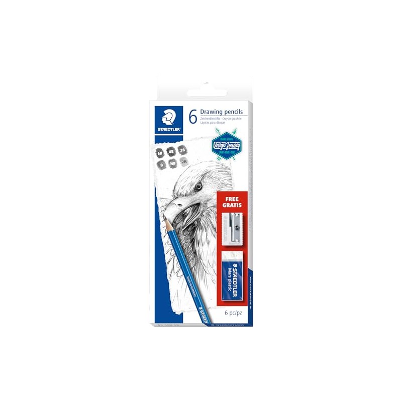 Staedtler Mars Sketching Set Bonus Pack, 61 100C6.