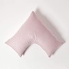 HOMESCAPES Dusky Pink Pure Egyptian Cotton V-Shape Pillowcase 330 TC
