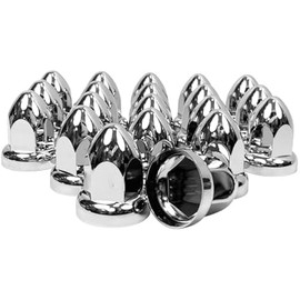 20 Pack Lug Nut Covers for Semi Trucks, 33mm by 2-1/2" Thread On Push-on Nut Cover Caps ABS Plastic Anti-Rust