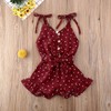 Toddler Kids Baby Girls Summer Clothes Sleeveless Halter Romper Bodysuit