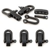 Set of 3 Stainless Steel Shackle Paracord Bracelets Cords with