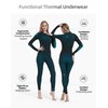 NOOYME Ropa interior térmica para mujer, capa base para mujer,