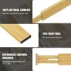 Ryqtop Bamboo Drawer Dividers,17-22" Adjustable Kitchen Drawer Organizer for Clothes,6