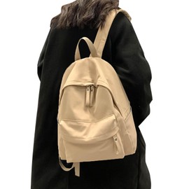 15 Inch Casual Canvas Backpack for Women Men Travel School Outdoor Shoulder Bags for Women Large, coffee, One Size