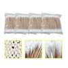 Wooden Hygienic Cotton Swabs 400p Ear Pick Cosmetic Cotton Swabs 6ea