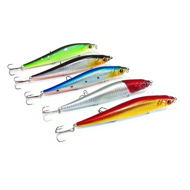 【正規輸入品】オルルド釣具 ルアーセット 5個 14cm 23g ミノー E シーバス・ヒラメ・マゴチ ショア ボートゲームの青物