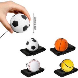 Handgelenk Return Ball mit Schnur, 6 cm Springball, Stressabbau Gummiball, Fingerübung Returnball