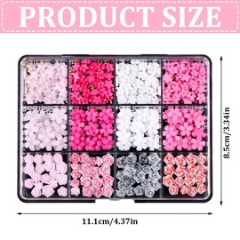 MIRKUZI Rhinestones for nails, nail jewellery set, pearl moon love resin, nail accessories for DIY (A3)