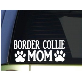 EZSTIK Border Collie Mom sticker *H356* 8.5 inch wide vinyl dog shepherd training