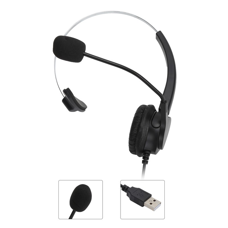 USB Headset with Microphone Noise Reduction Audio Control for Business