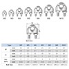 PATIKIL 3/8" / 10mm Wire Rope Cable Clip Clamp, 4Pcs