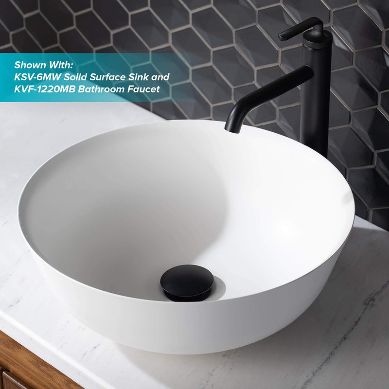 KRAUS Pop-Up Drain in Matte Black, PU-10MB
