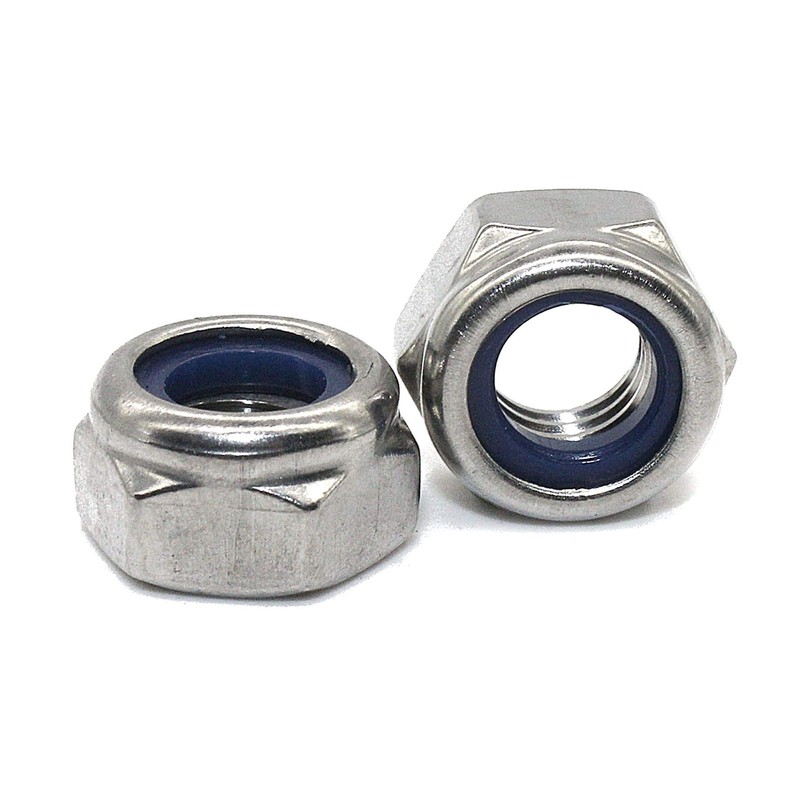 DOJA INDUSTRIAL Self-Locking Nuts M10 Pack of 25 Galvanised Steel