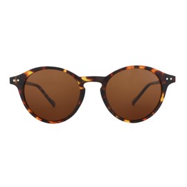 ZENOTTIC Polarized Round Sunglasses Trendy Retro Sun Glasses Women Grey Tortoise Shades for Men UV400 Protection