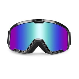 abtong Motocross Brille, Crossbrille ATV Dirt Bike Off Road MX MTB Brill Anti Fog UV-Schutz Schutzbrille Gepolstert Weicher Dicker Schaumstoff, Verstellbarer Riemen Erwachsenen(Gefärbte Linsen)