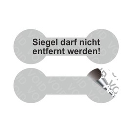 VOID Security Labels "Seal must not be removed!" on a roll - 60 x 20 mm (black - pack of 500)