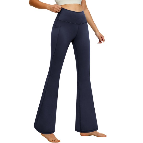 YOYOYOGA Flare Leggings for Women Yoga Pants with Tummy Control