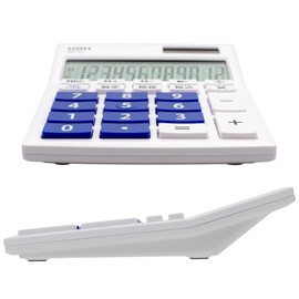 Hodogaya Electronics Sales 85191 Calculator, 12 Digit Practical Calculator, Fast Representation, White