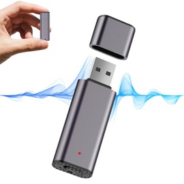 64GB Voice Recorder Digital Voice Activated Recorder USB Recording Device with Noise Reduction Rechargeable 750Hrs Small Pocket Audio Recording Devices for Lectures, Interview, Meeting, Class (Grey)